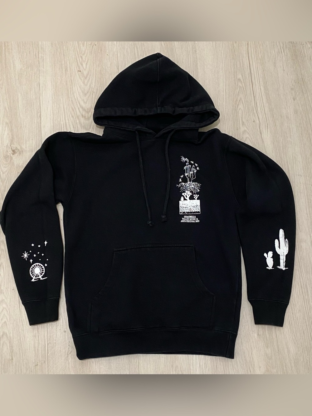 Coachella 2023 Festival Hoodie Small S Black Official Music Merchandise Desert